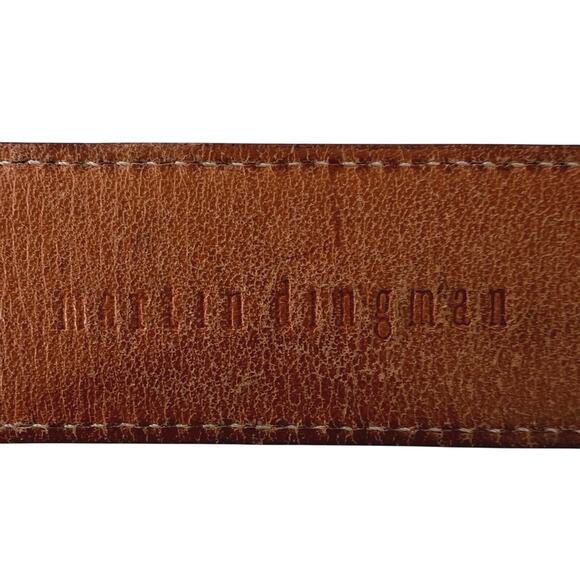Martin Dingman Alligator Grain Italian Calfskin Belt Gold-tone Buckle Women\'s 28 main image 7